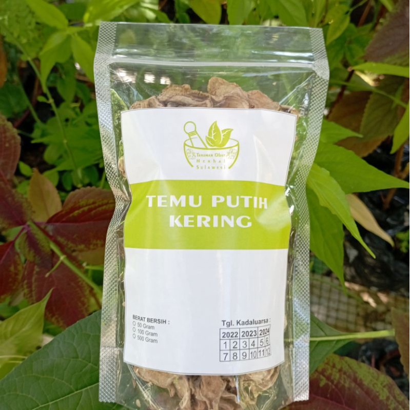 

Temu Putih Iris Kering/Temu Putih Kering Rajang Curcuma zedoaria (100 Gram)