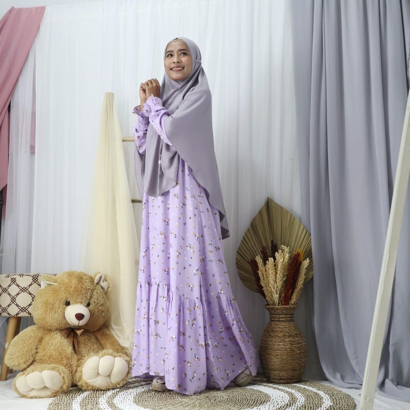 ADINDA DRESS LILAC BY INARA HIJAB
