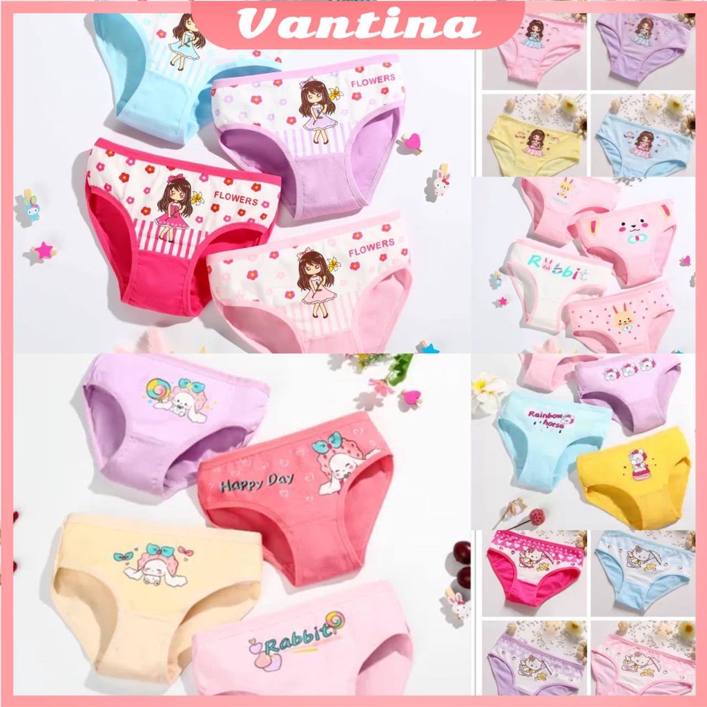 6 PCS JACK JUNIOR l CD KATUN 100 % celana dalam anak perempuan  segitiga  cewek panties  bahan katun 100 %