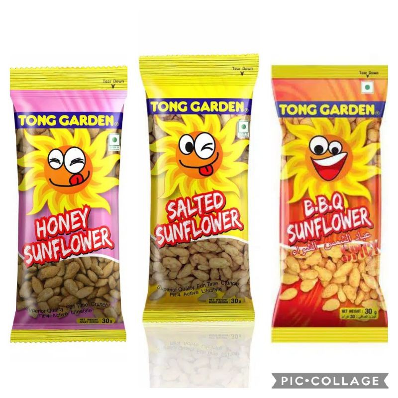 

Tong Garden Salted / Honey / BBQ Sunflower Seeds - Kwaci / Kuaci Tanpa Kulit rasa Asin / Madu / Bbq