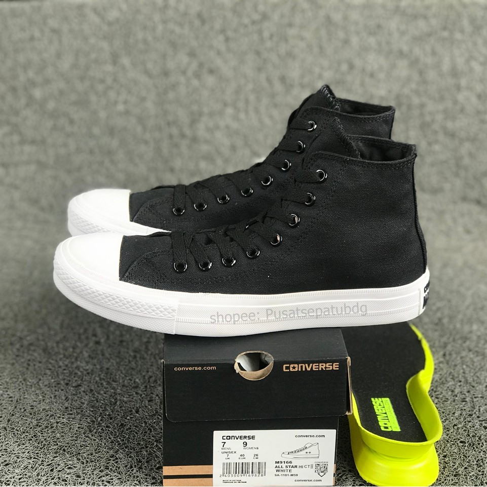 Converse Chuck Taylor All Star High Black White Lunarlon