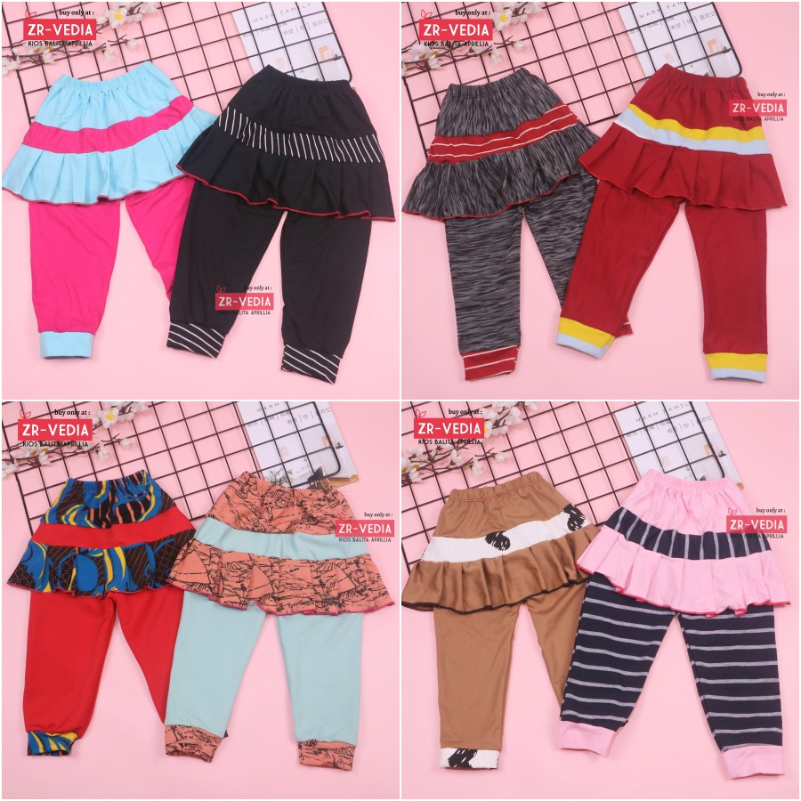 Umbrella Pants uk Bayi - 4 Tahun / Celana Panjang Anak Perempuan Model Rok Celana Legging Pants