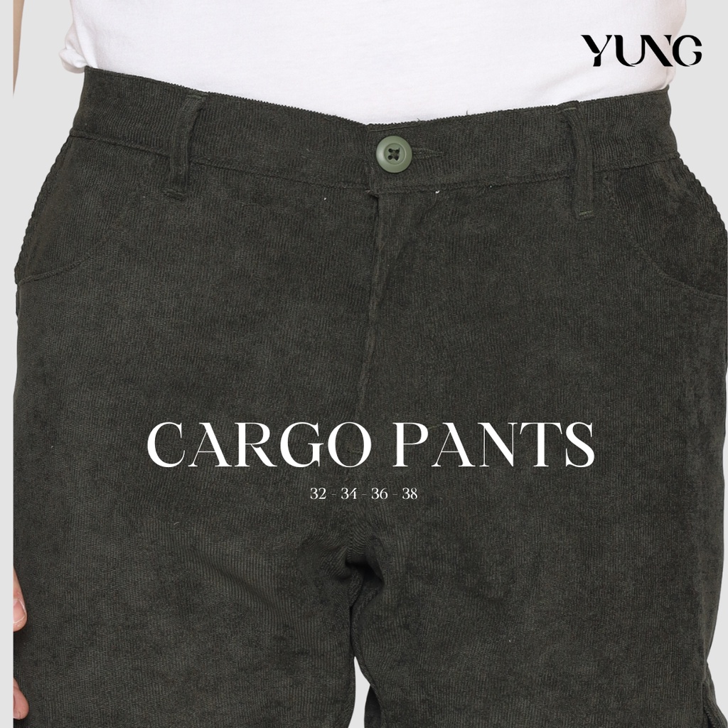 Celana Cargo Corduroy Pria YUNG