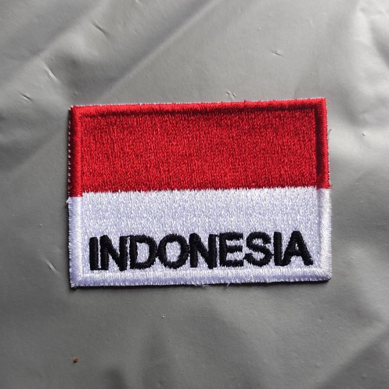 Jual Patch Patches Emblem Badge Bet Logo Bendera INDONESIA Merah Putih