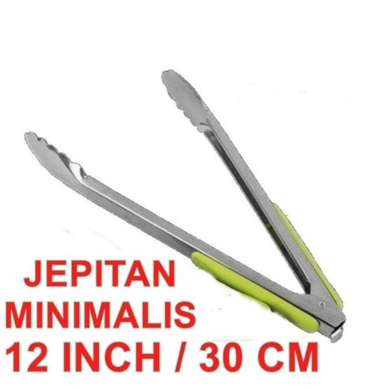 capitan jepitan makanan komodo panjang 12inch / 30cm stainless