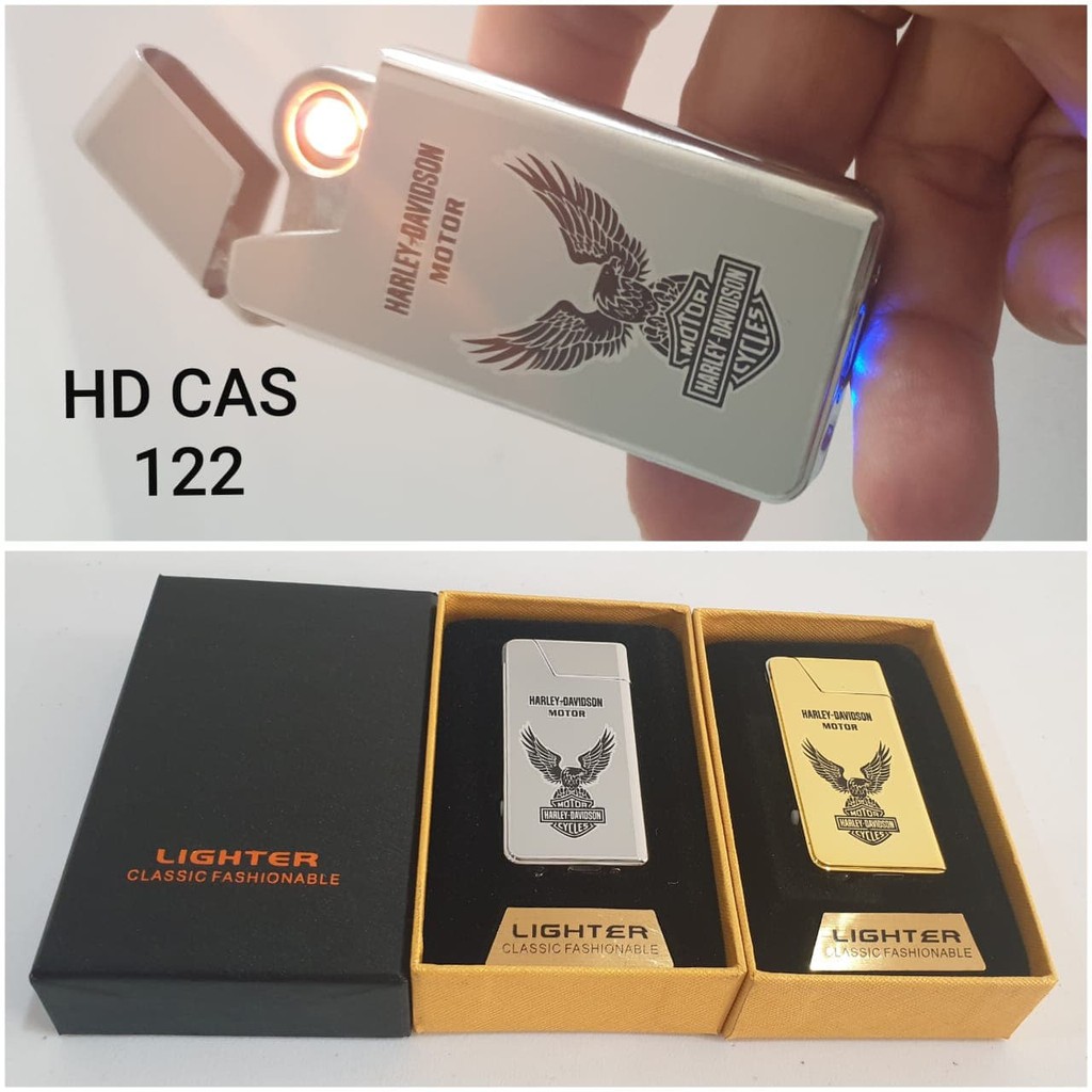 Super Sale! KOREK API USB HARLEY HD 122 EXCLUSIVE CAS ELEKTRIK MANCIS LIGHTER