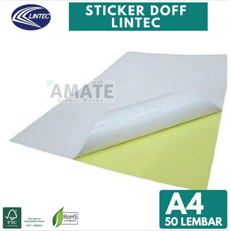 

Stiker Kertas HVS Doff A4 isi 50 Lembar - Lintec Japan Sticker -