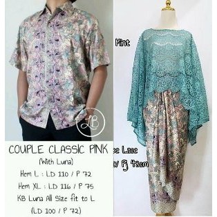 Dijual set kebaya cape lace couple cantik modern Berkualitas