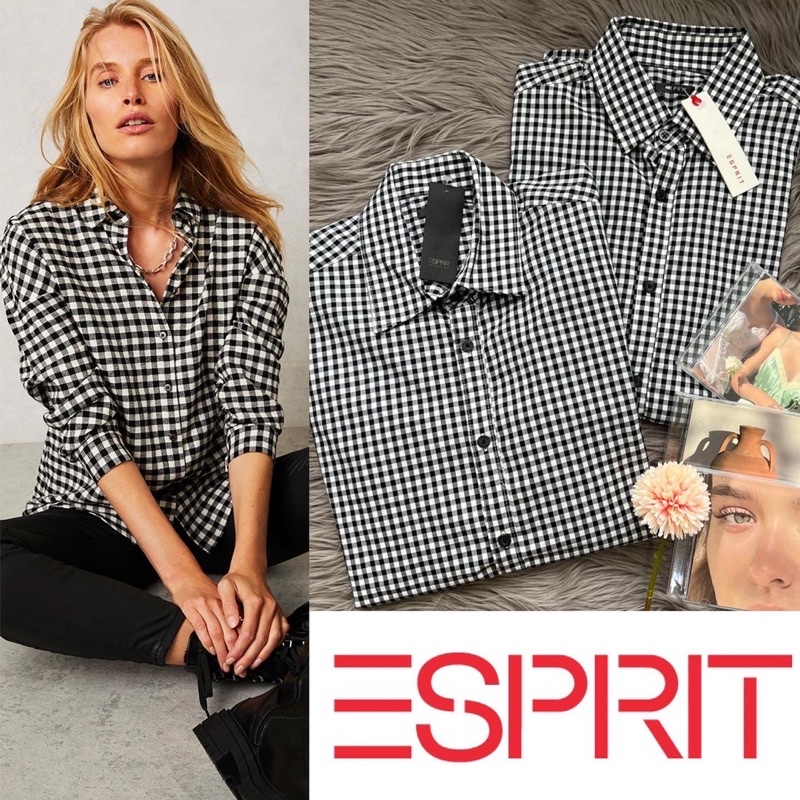 Edc gingham cotton blouse/bbrp variasi disini