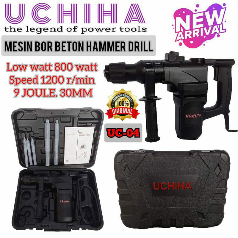 Hammer drill bor bobok beton 3 Fiture uc05 UCHIHA beton besi kayu JAPAN