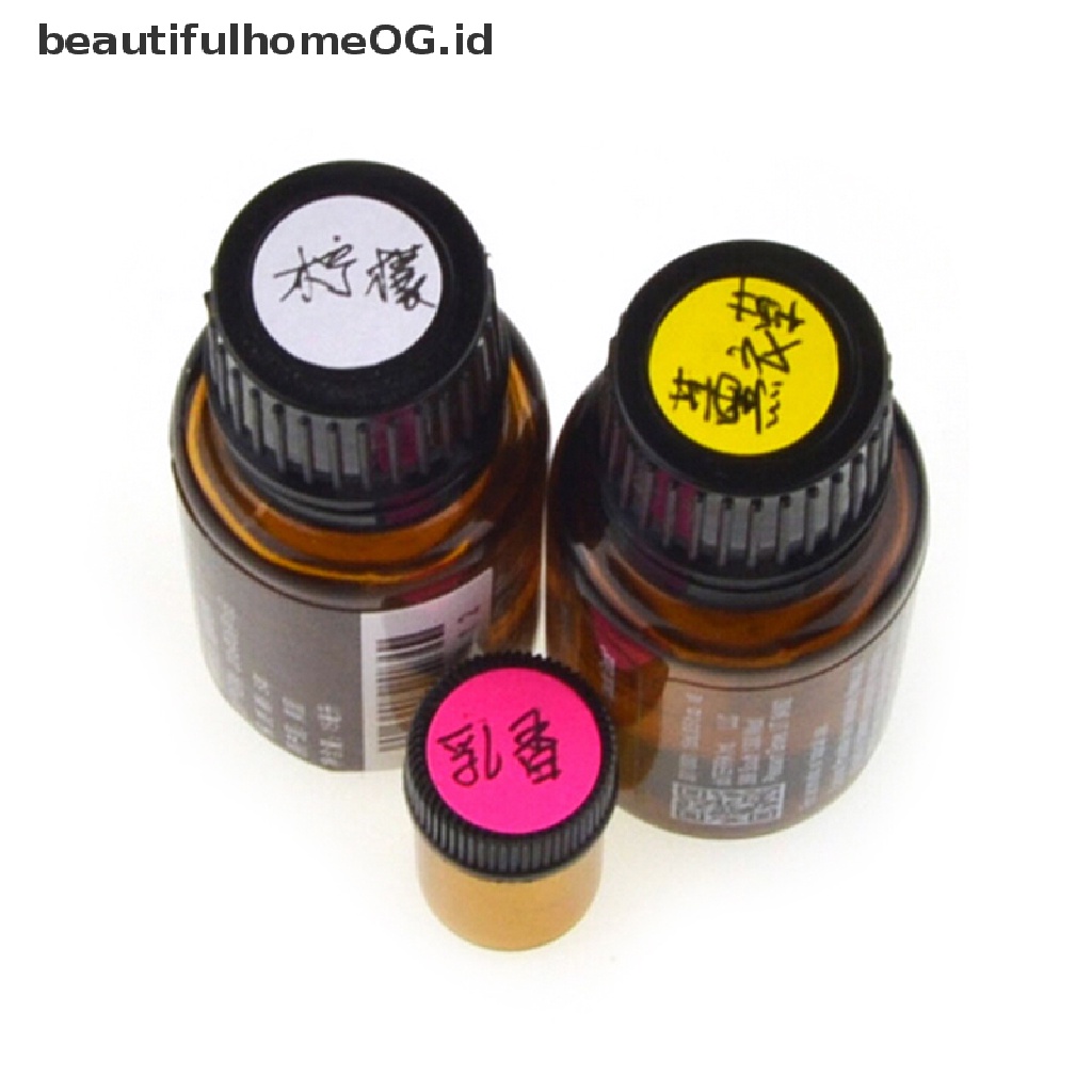 132pcs Stiker Label Bulat Untuk Tutup Botol Minyak Esensial