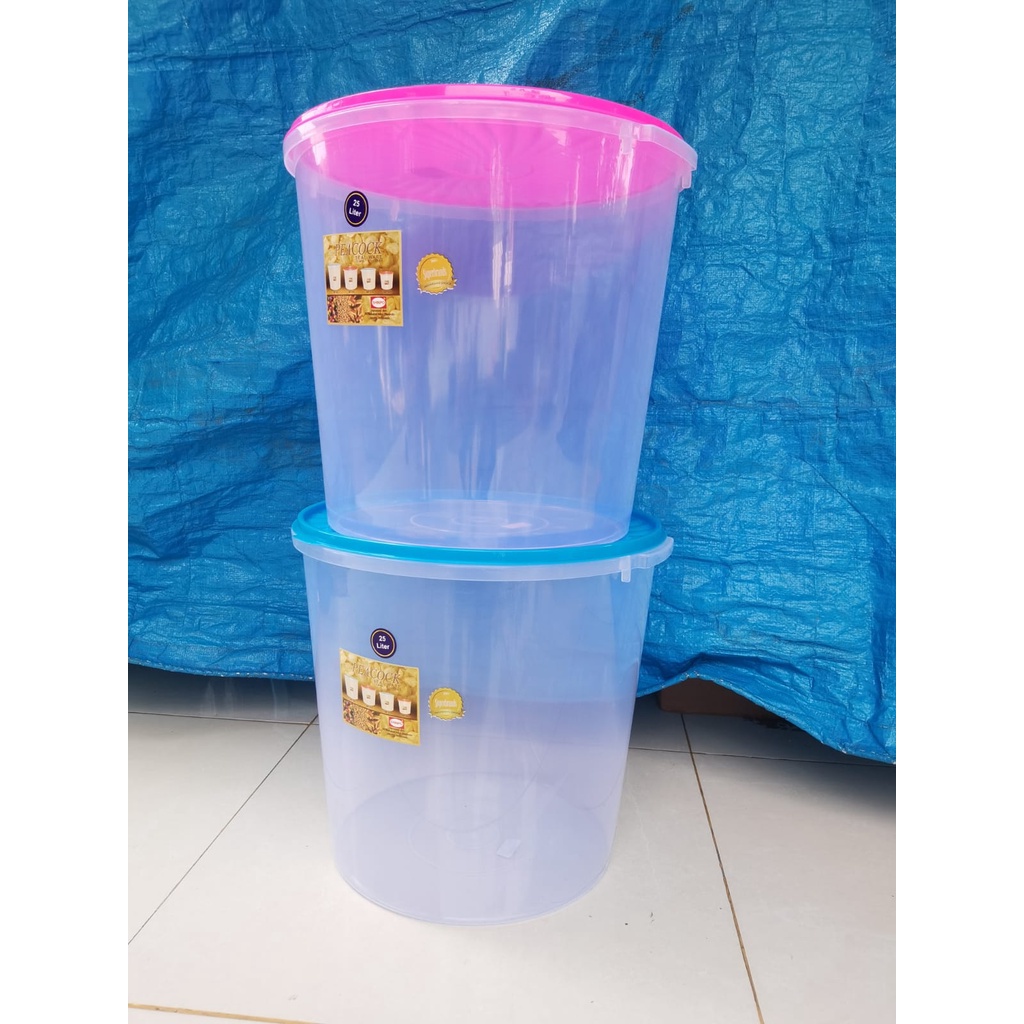 Shinpo 625 Sealware Toples Kerupuk / Tempat Krupuk Peacock 25 liter Plastik Kedap Udara