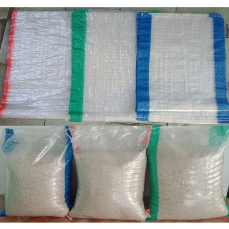 Promo karung beras polos transparant 10 kg 35 x 55