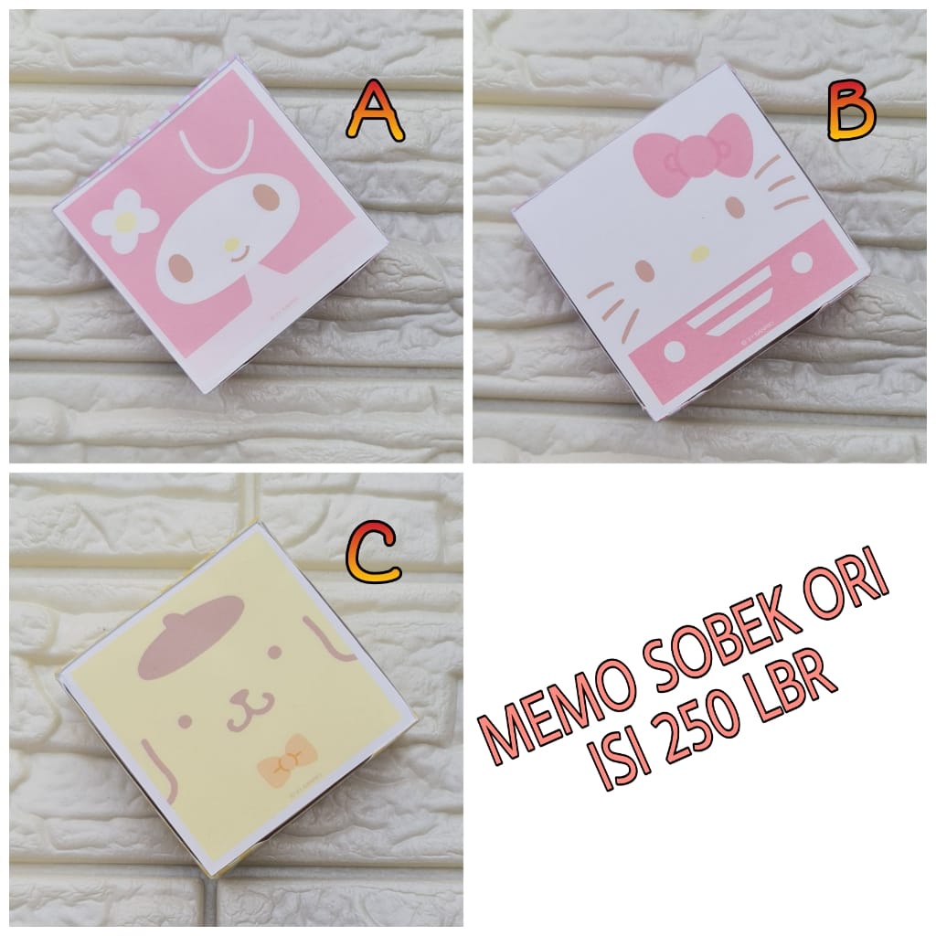 

NOTES SOBEK ORI MELODY HELLO KITTY POMPURIN ISI 250 LBR (7X7X2.5)