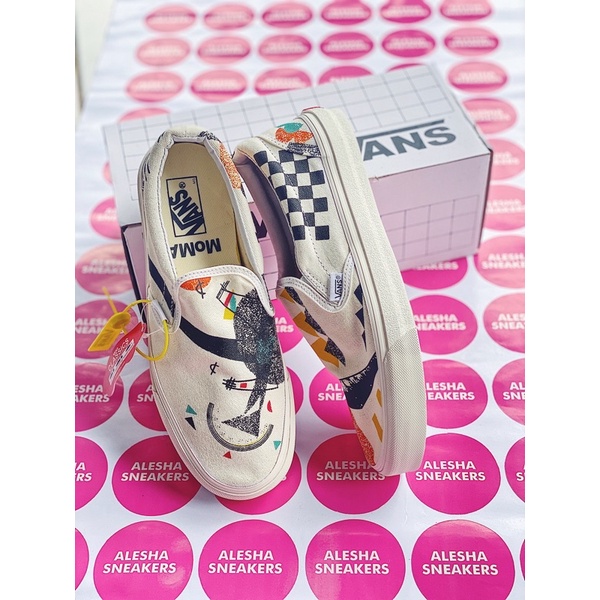 SEPATU SNEAKERS VANS SLIP ON X MOMA PREMIUM GRADE ORI SNEAKERS PRIA SNEAKERS WANITA