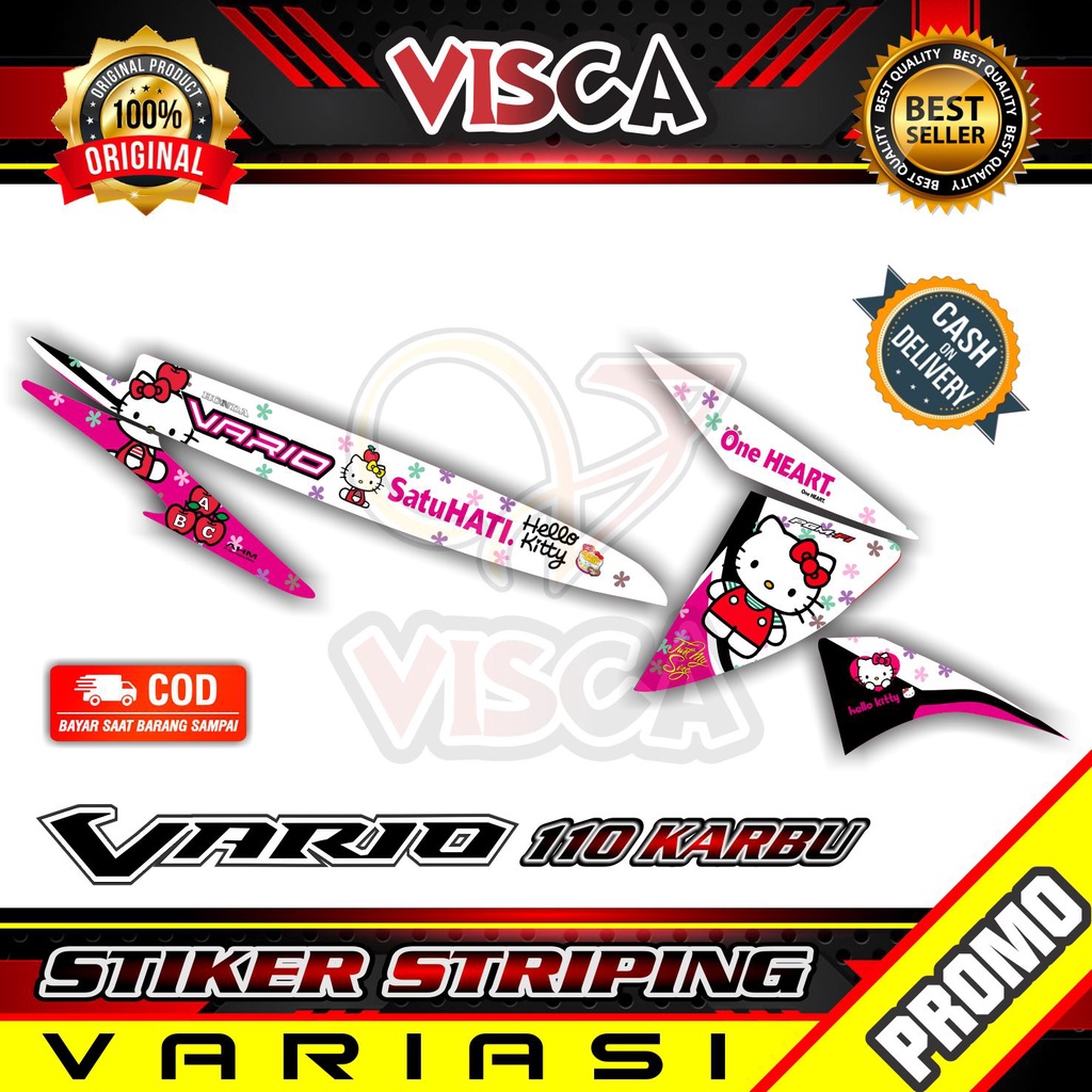 Striping Vario 110 Karbu -  Sticker Striping Variasi Lis Vario 110 Karbu - Striping Hologram Vario 1