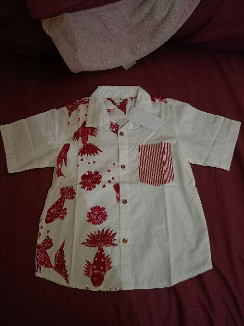 Aryan Batik Shirt Lewis Emma Atasan Batik Anak Laki-laki