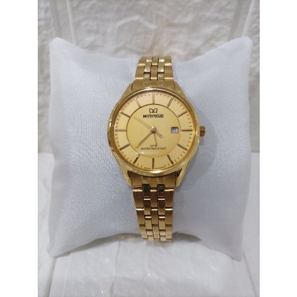 MIRAGE 8544 BRP-L/JAM TANGAN WANITA RANTAI STAINLESS STELL WATER RESISTAINT