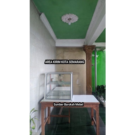 Etalase kaca gorengan / fried chicken / ayam goreng (+ kabel & tempat lampu) Hanya Semarang & sekita