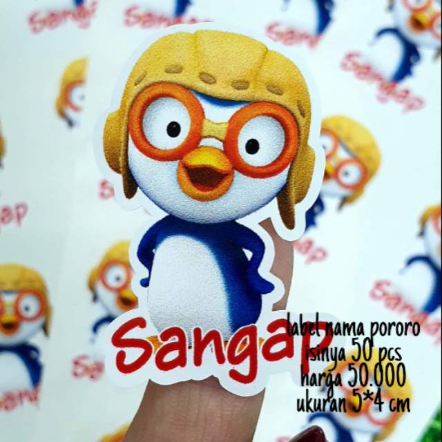 

Label nama pororo
