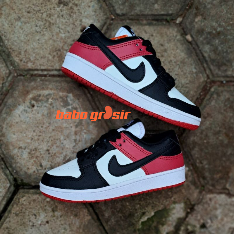 PROMO Sepatu Anak Nike SB Kids Red Black BNIB Premium, Upper PU Leather, Sol Rubber Anti Slip, Harga Termurah