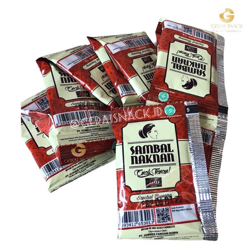 Sambal Naknan 1 PACK (5 RENCENG) Pedas Level 3 Isi 50 Sachet Oraktis Ekonomis