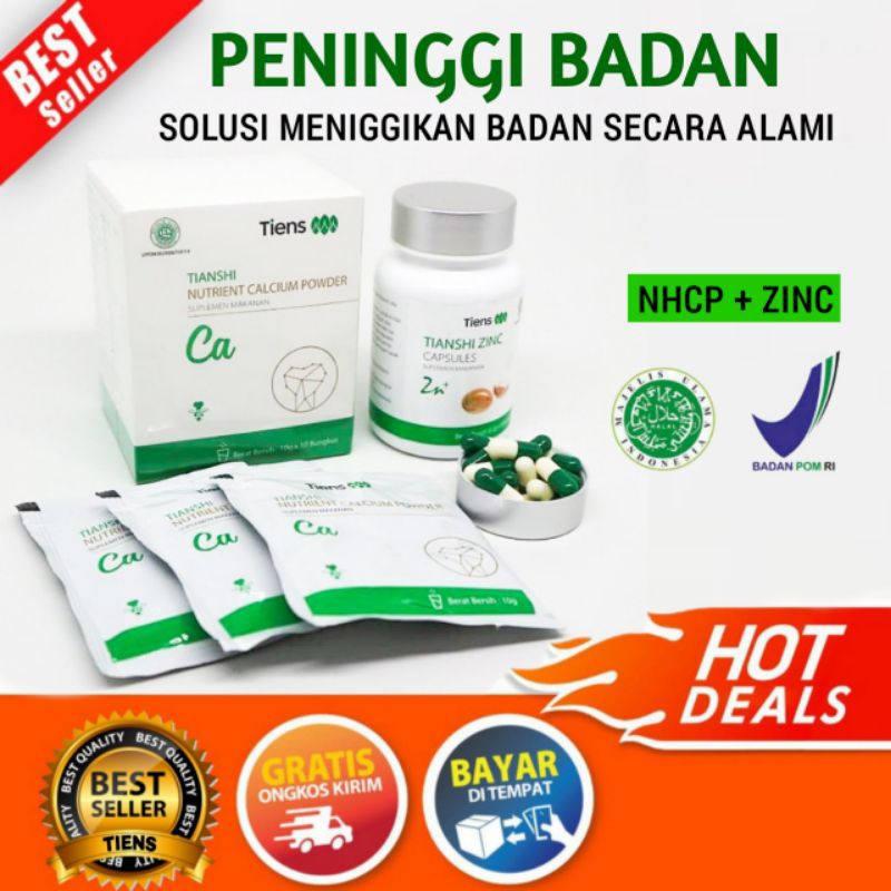 [ BISA COD ] PAKET PENINGGI BADAN TIENS KALSIUM NHCP ZINC TIANSHI PENAMBAH TINGGI TERBAIK