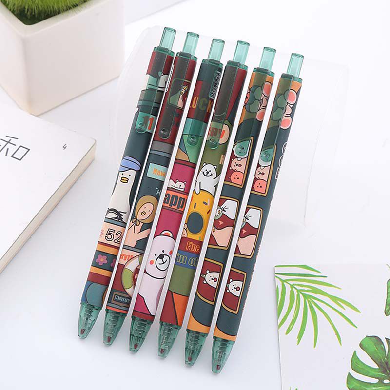 

1PC Retro Vibes Gel Pen/Pulpen Gel Aesthetic Korean Style