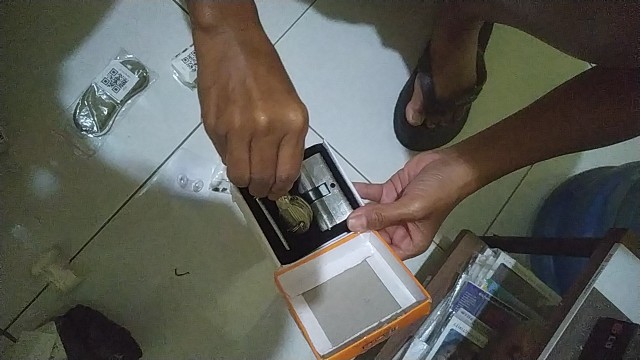 Cylinder L Silinder L Anak Lubang Kunci Pintu Besar Jantung Kuningan