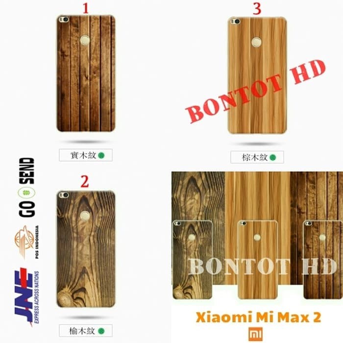 Xiaomi Mi Max 2 Casing Wood Bamboo Soft Case Motif Kayu Cover Max2
