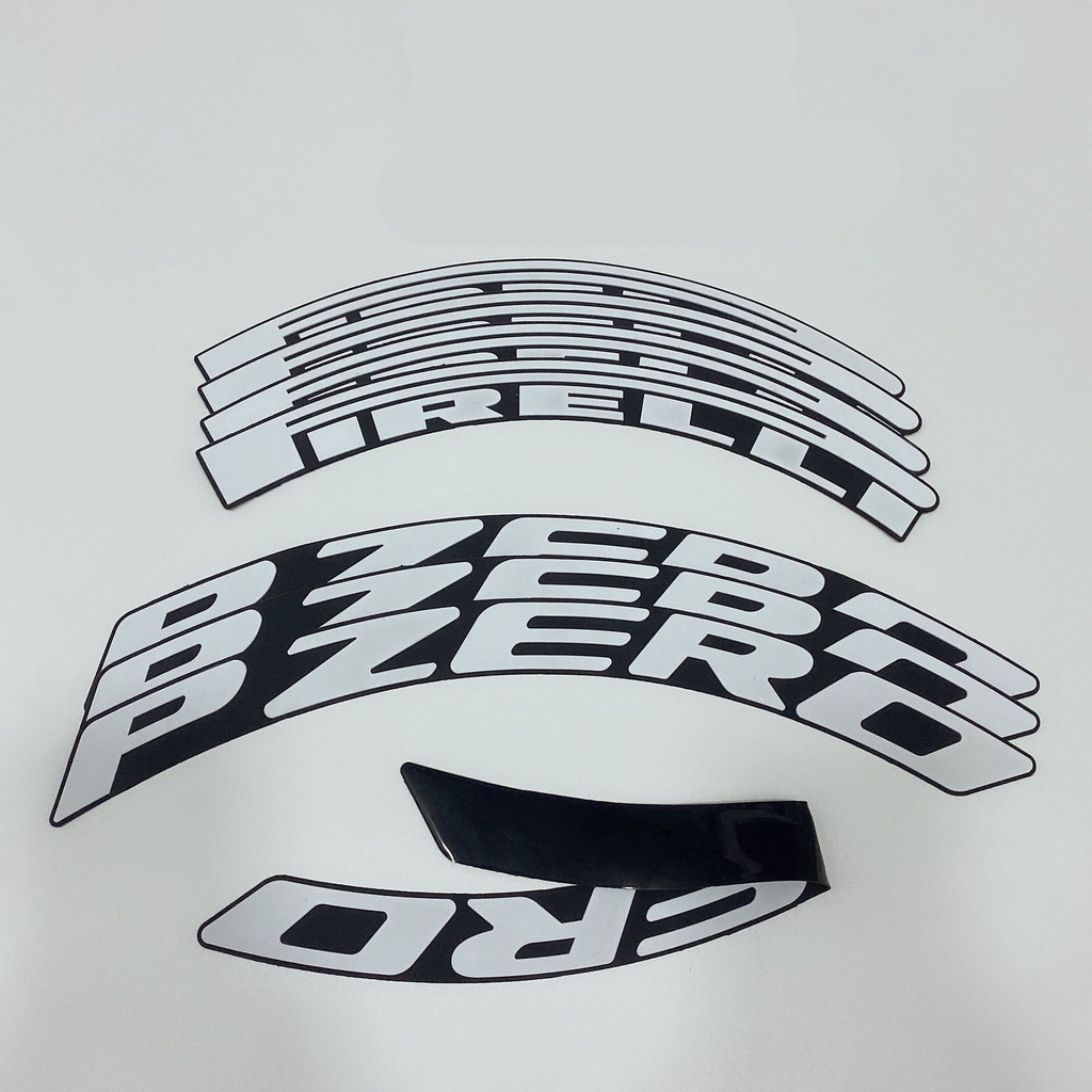 Stiker Karet Motif Tulisan PIRELLI PZERO 3D Anti Air Untuk Dekorasi Ban Mobil Balap