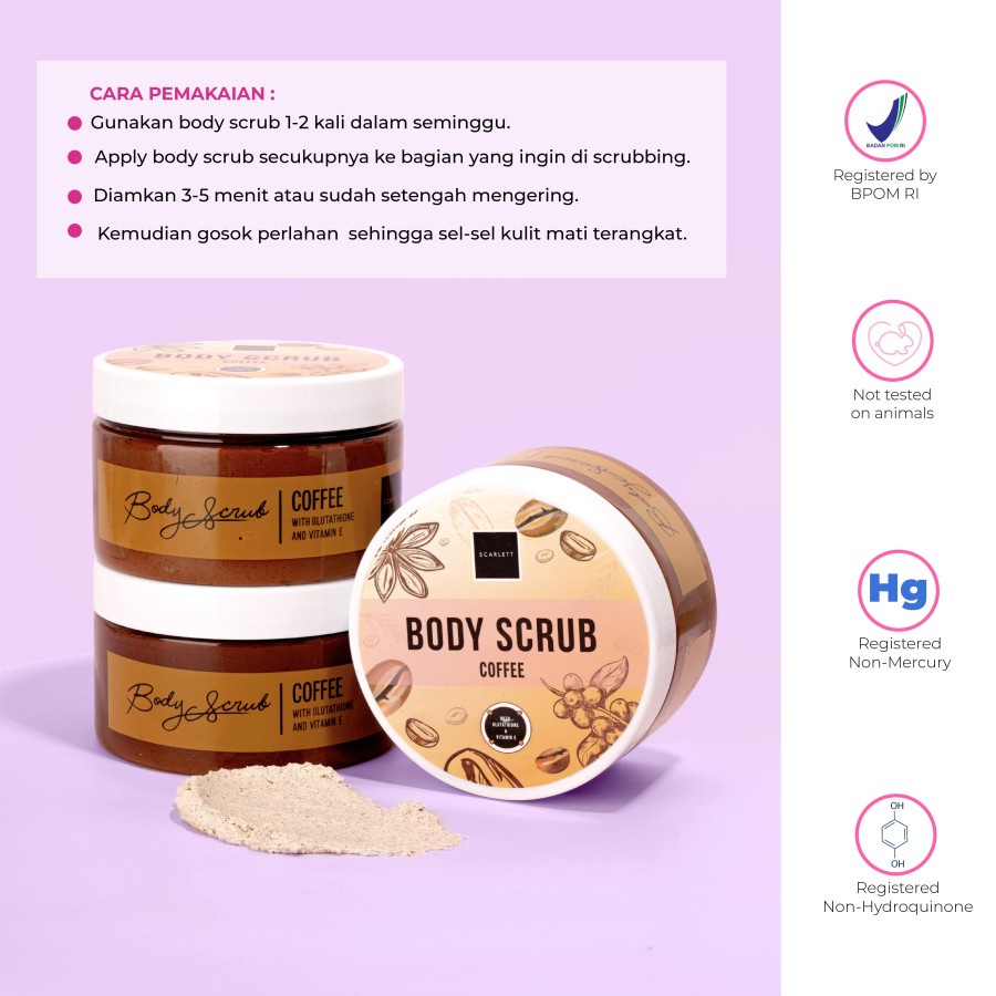 Jelita Cosmetics - Scarlett Whitening Body Scrub