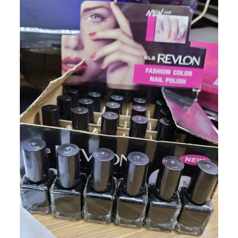 [Per Botol] Kutek Revlon Fashion Color Nail Polish Warna / Hitam / Bening