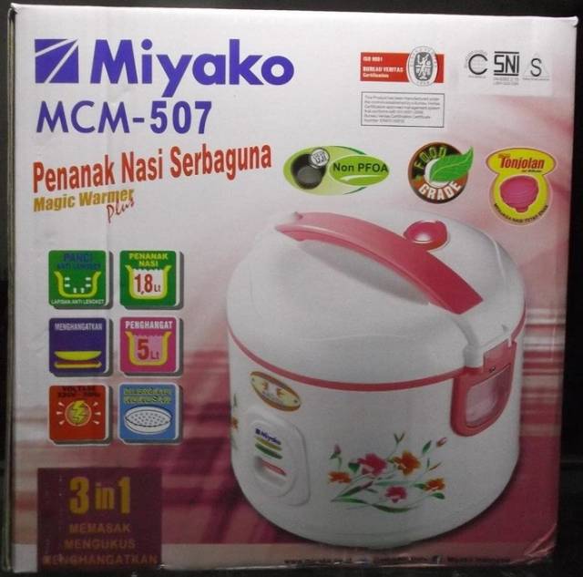 Magic Com Miyako MCM-507 3in1 Kapasitas 1.8 liter. Baru &amp; Bergaransi Resmi