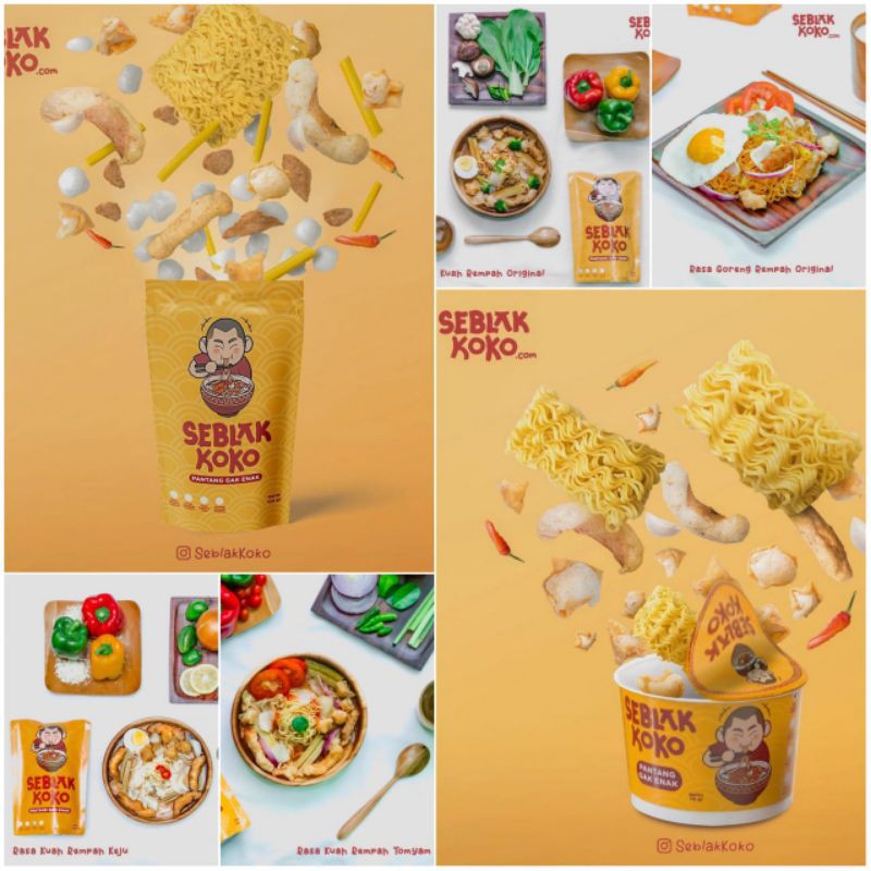 

SEBLAK KOKO CUP DAN POUCH SEBLAK INSTAN NO MSG Rasa Mantap pedas bisa atur sendiri