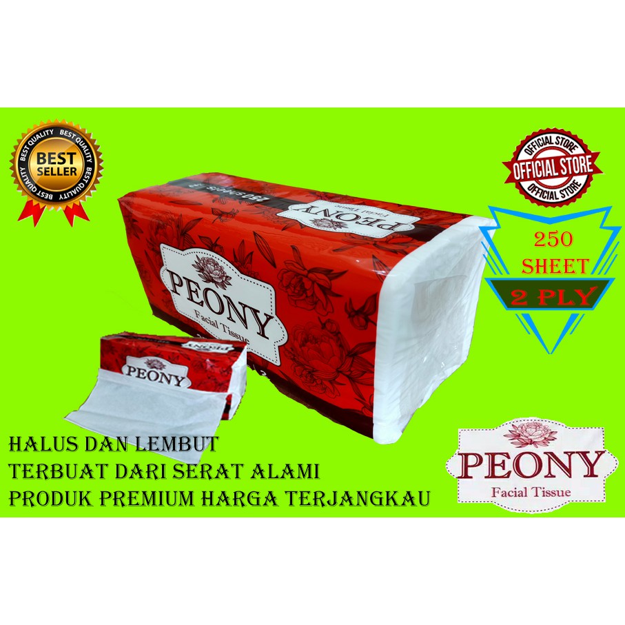 TISU WAJAH 250 SHEETS POENY | TISSUE 2 PLY | BONTESTORE-2