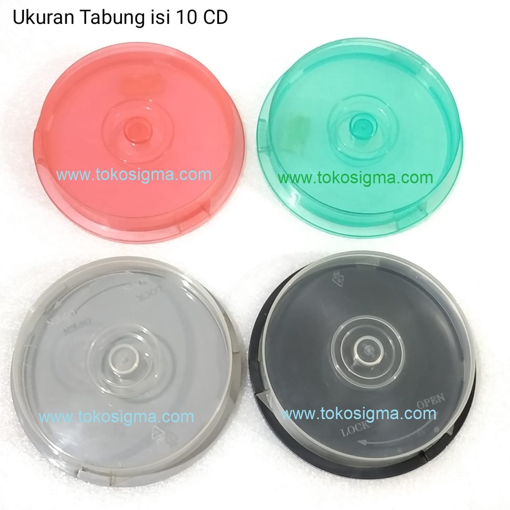 Tabung CD DVD Cone CD-R RW keping Tempat Simpan Cover Box Toples Tutup