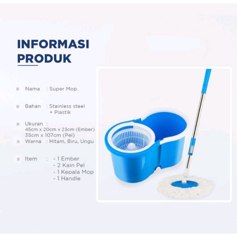 alat pel spin mop 360 alat pembersih lantai