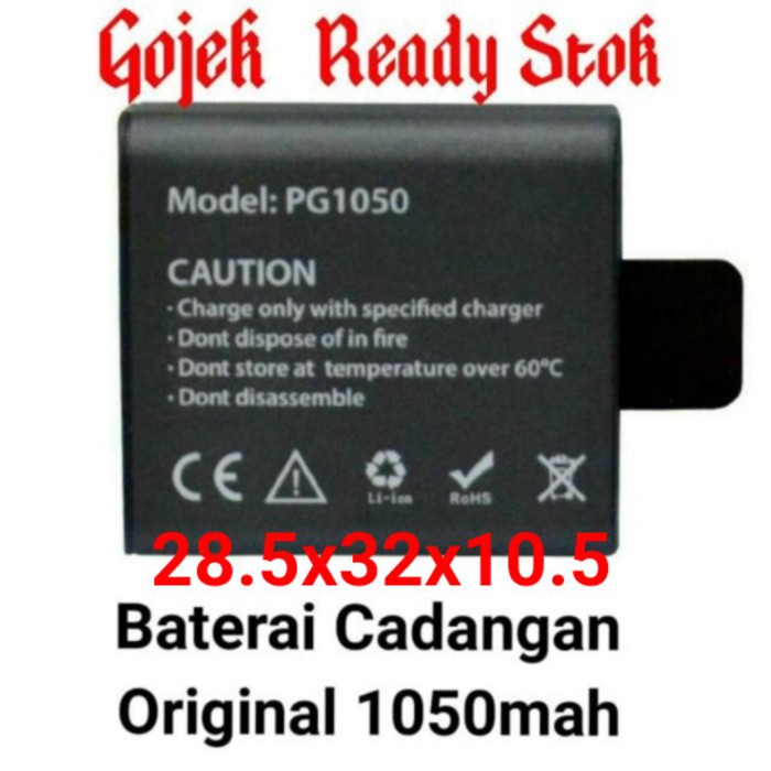 Baterai Original Eken H8R V3 1050mah Kogan SJ Cam Bpro Action Cam