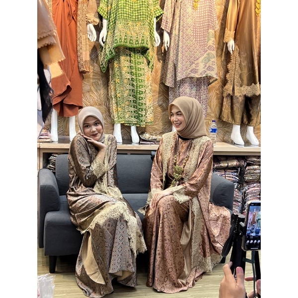 NEW COLLETION SET KAFTAN IKAT SUTRA PREMIUM / KAFTAN WANITA ORIGINAL / KAFTAN MEWAH / KAFTAN TERBARU