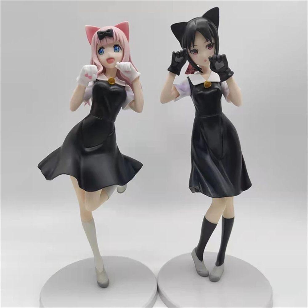 QUINTON Love Is War Figure Koleksi PVC Telinga Kucing Berdiri 22CM Fujwara Chika