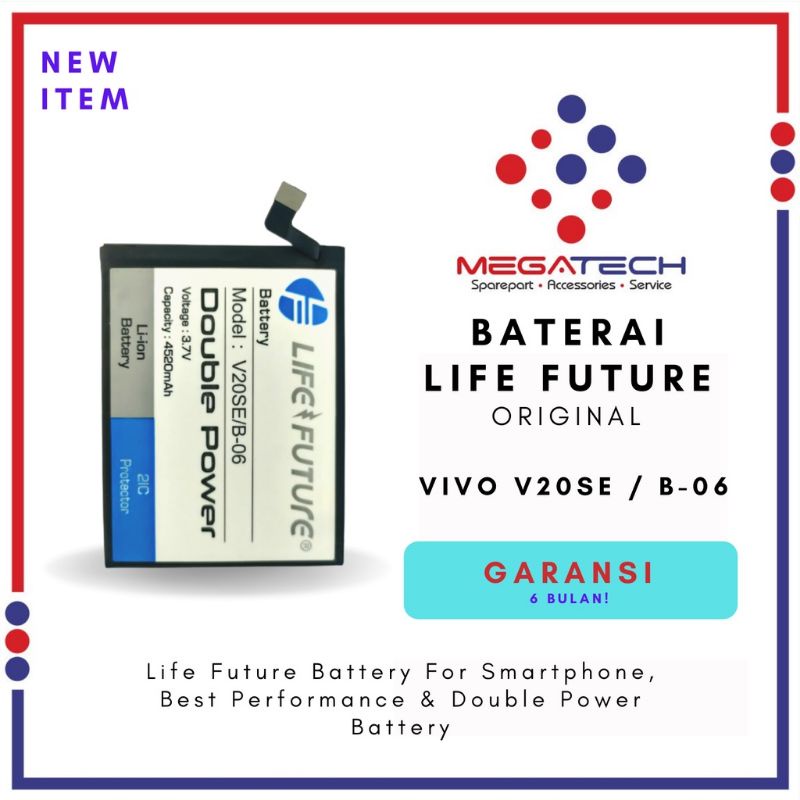 BATTERY BATERAI BATRAI BATRE VIVO V20 SE V2022 B06 DOUBEL POWER LF