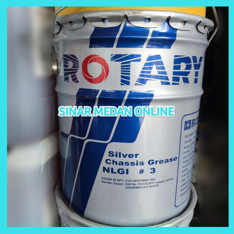 Rotary silver chassis grease 15kg minyak gemuk 1pail