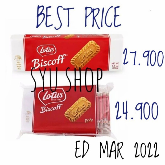 

Wafer-Biskuit- Lotus Biscoff 156 250 Gr Single Pack - 156 Gr Single -Biskuit-Wafer.