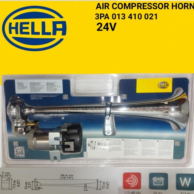 Sparepart Mobil Hella Air Compressor 24V/Klakson Angin 3Pa 013 410 021