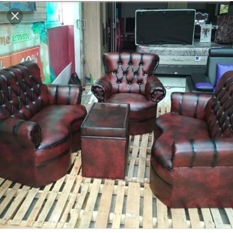 sofa jaguar mini 221+meja+kaca