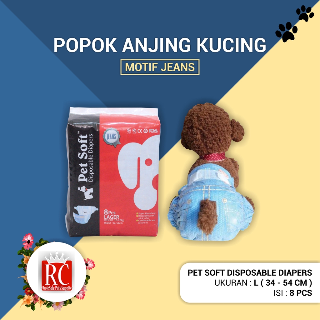 Popok Pampers Anjing Kucing Pet Soft Disposable Diapers Satuan