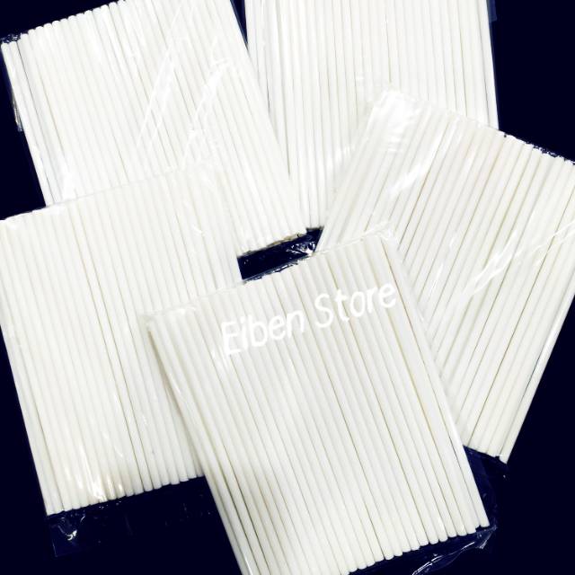 

Candy Stick / Lollipop Stick Plastik White isi 50pcs