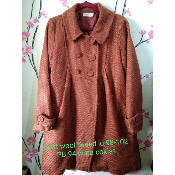 Coat wool axes femme