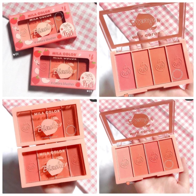 [ ECER ] MILA PEACH &amp; HENGFU BLUSHER 4 WARNA